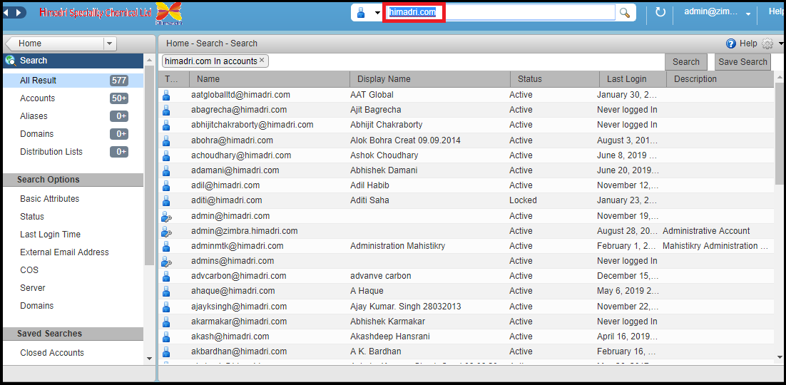 Export User List from Zimbra into a CSV File Diadem Technologies